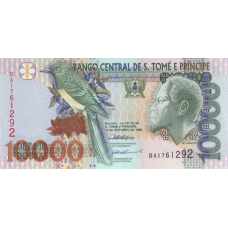 P66b Saint Thomas & Prince (Sao Tomé e Principe) - 10.000 Dobras Year 1996 (2 Sec. Threads)